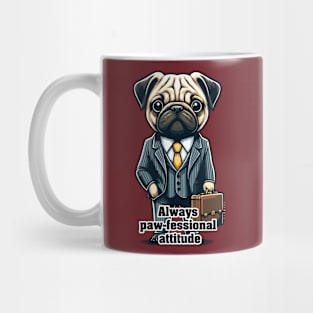 Always Paw-fessional Attitude - Funny Dog in Suit Mug